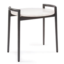 Load image into Gallery viewer, Round Steel and Marble Side Table
