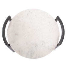 Load image into Gallery viewer, Round Steel and Marble Side Table
