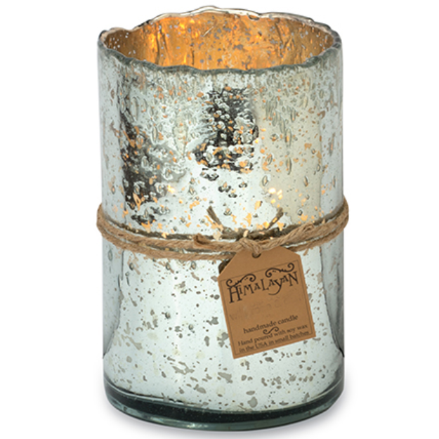 Silver Hurricane Scented Candle - Ginger Patchouli