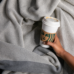 Eka Stipple Throw -  Light Grey