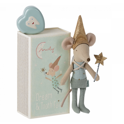 Tooth Fairy Blue Mouse in Matchbox