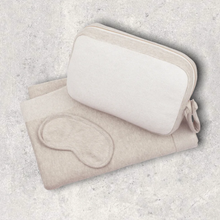 Load image into Gallery viewer, Travel Blanket Reversible - Light Beige Mel &amp; Ivory
