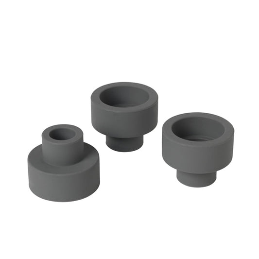 Trio Tea Light & Taper Candle Holder - Gunmetal