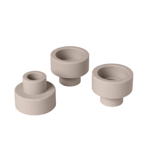 Trio Tea Light & Taper Candle Holder - Rose Dust