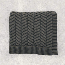 Load image into Gallery viewer, Washed Chevron Throw - Dark Grey
